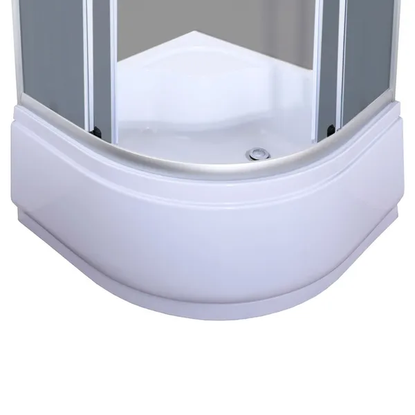 Душова кабіна з високим піддоном Mixxus PLAIN SCT01-90x90x195-GR SATIN сіре тоноване скло 4мм (MI6895)