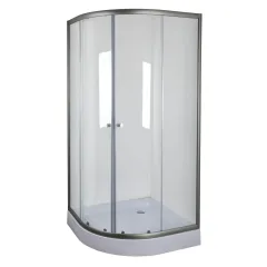 Душова кабіна з низьким піддоном Mixxus PLAIN SCT02-90x90x195-TR GRAPHITE прозоре скло 4мм (MI6901)