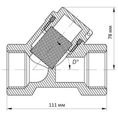 Фільтр грубої очистки 1-1/2" (Koer KR.F01) (KR2870)
