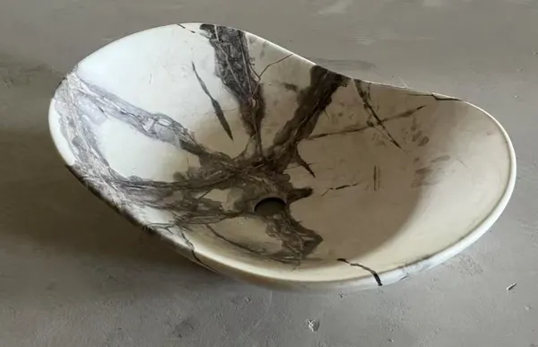 Раковина накладна MIXXUS PREMIUM WAVE-0106 MARBLE 620х360х160mm (MP6560)