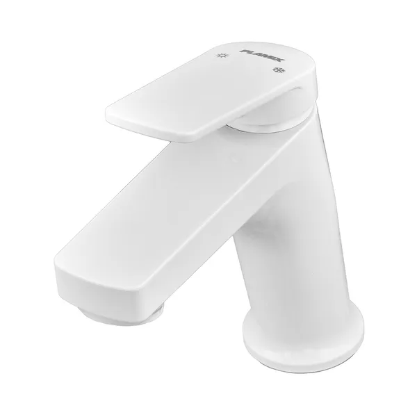 Змішувач для умивальника Plamix Lucas-001 SET White з підведенням (PM0706)