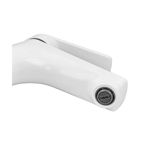 Змішувач для умивальника Plamix Lucas-001 SET White з підведенням (PM0706)