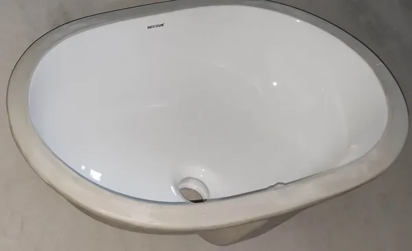 Раковина врізна під стільницю MIXXUS PREMIUM ELLIPSE-1701 570х385х205mm з переливом (MP6566)