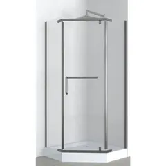 Душова кабіна з низьким піддоном Mixxus LINES SCT01-90x90x198-TR GRAPHITE прозоре скло 6мм (MI6914)