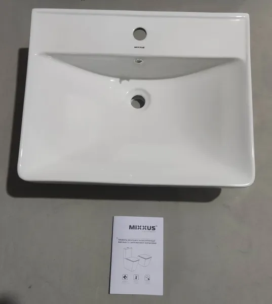 Раковина меблева MIXXUS PREMIUM STYLE-1501 600х480х190mm з отвором під змішувач та переливом (MP6498)