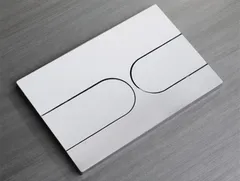 Панель змиву Koer KT-0604-01 240x160x10mm пластикова, кнопка закруглена (колір хром) (KR5323)