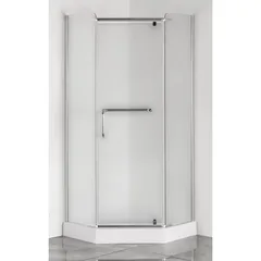 Душова кабіна з низьким піддоном Mixxus LINES SCT01-90x90x198-TR CHROME прозоре скло 6мм (MI6913)