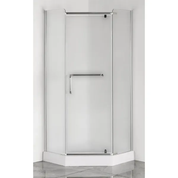 Душова кабіна з низьким піддоном Mixxus LINES SCT01-90x90x198-TR CHROME прозоре скло 6мм (MI6913)