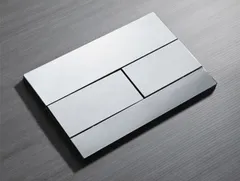 Панель змиву Koer KT-0603-01 240x160x10mm пластикова, кнопка лінійна (колір хром) (KR5319)