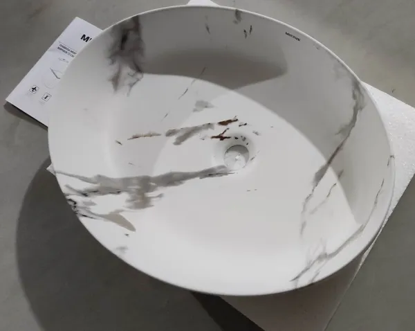 Раковина накладна MIXXUS PREMIUM ELLIPSE-0104 MARBLE 550х415х140mm (MP6554)