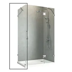 Бічна стінка до кабіни Koer SR SW04-80x200-TR-01 прозоре скло Easy Clean 10мм, хром (KR5389)