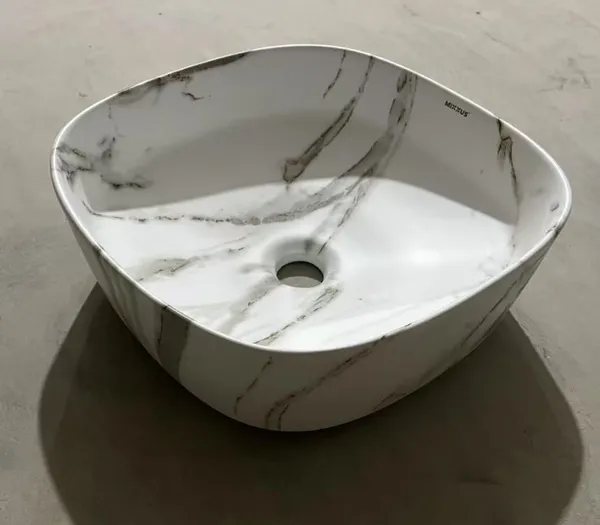Раковина накладна Mixxus Premium DIVERSE-0104 MARBLE 370х370х135mm (MP6537)
