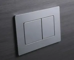 Панель змиву Koer KT-0602-01 240x160x10mm пластикова, кнопка квадратна (колір хром) (KR5178)