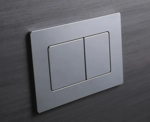 Панель змиву Koer KT-0602-01 240x160x10mm пластикова, кнопка квадратна (колір хром) (KR5178)