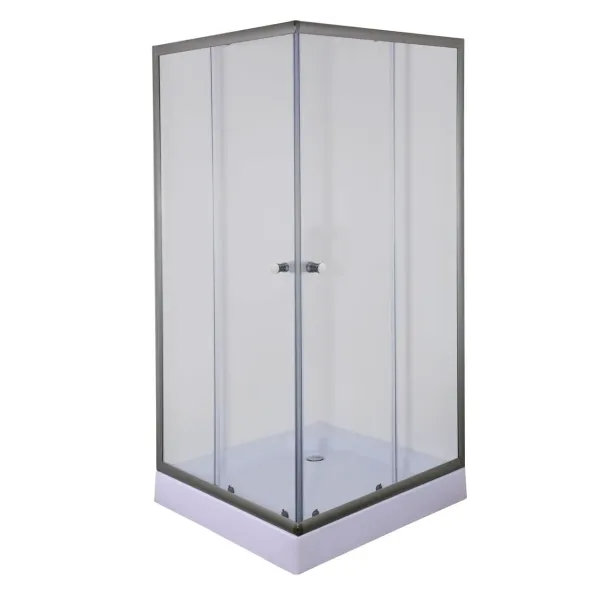 Душова кабіна без піддону Mixxus CUBIC SC01-90x90x185-TR GRAPHITE прозоре скло 4мм (MI6907)