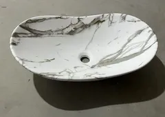 Раковина накладна MIXXUS PREMIUM WAVE-0105 MARBLE 620х360х160mm (MP6559)