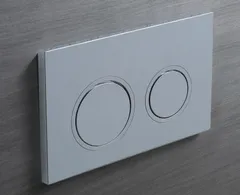 Панель змиву Koer KT-0605-01 220x140x12mm пластикова, кнопка кругла (колір хром) (KR5317)
