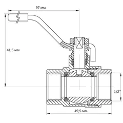 Кран кульовий Koer 1/2" ГГР (KR.214) (KR0033)