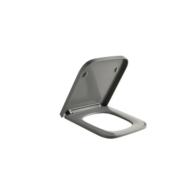 Сидіння-кришка для унітазу Mixxus Premium SEAT COVER QUADRO-2004 GRAY 425х358х32mm дюропласт (MP6686)