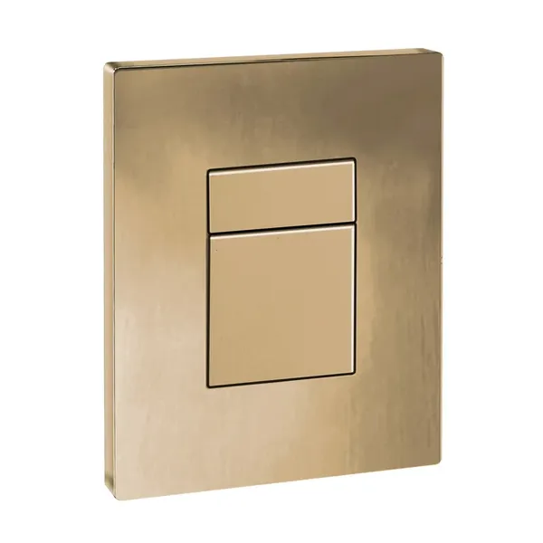Панель змиву Koer KT-0607-12 157x198x10mm пластикова, кнопка квадратна (колір матове золото) (KR5715)