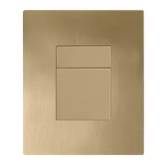 Панель змиву Koer KT-0607-12 157x198x10mm пластикова, кнопка квадратна (колір матове золото) (KR5715)