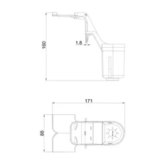 Холдер для освіжаючих пігулок для унітазу Koer KT-0704 для KT-0407 (колір білий) (KR5710)