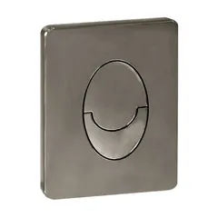 Панель змиву Koer KT-0606-07 157x198x10mm пластикова, кнопка закруглена (колір графіт) (KR5712)