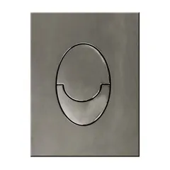 Панель змиву Koer KT-0606-07 157x198x10mm пластикова, кнопка закруглена (колір графіт) (KR5712)