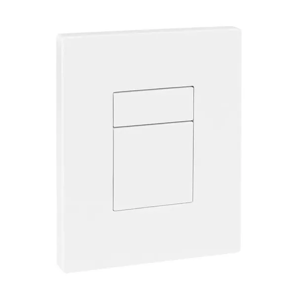 Панель змиву Koer KT-0607-03 157x198x10mm пластикова, кнопка квадратна (колір білий) (KR5714)