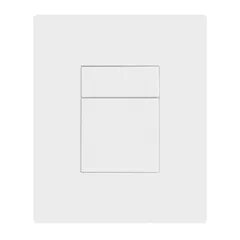 Панель змиву Koer KT-0607-03 157x198x10mm пластикова, кнопка квадратна (колір білий) (KR5714)