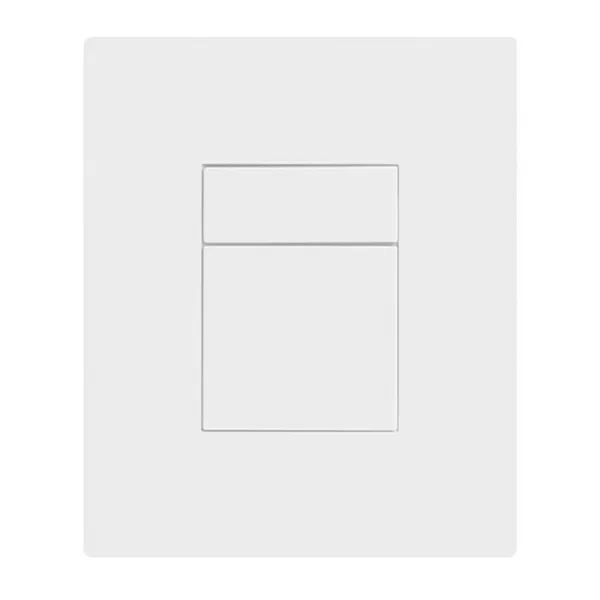 Панель змиву Koer KT-0607-03 157x198x10mm пластикова, кнопка квадратна (колір білий) (KR5714)