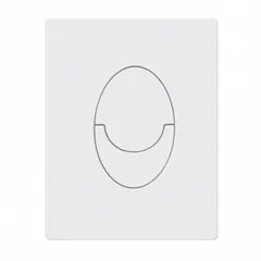 Панель змиву Koer KT-0606-03 157x198x10mm пластикова, кнопка закруглена (колір білий) (KR5713)
