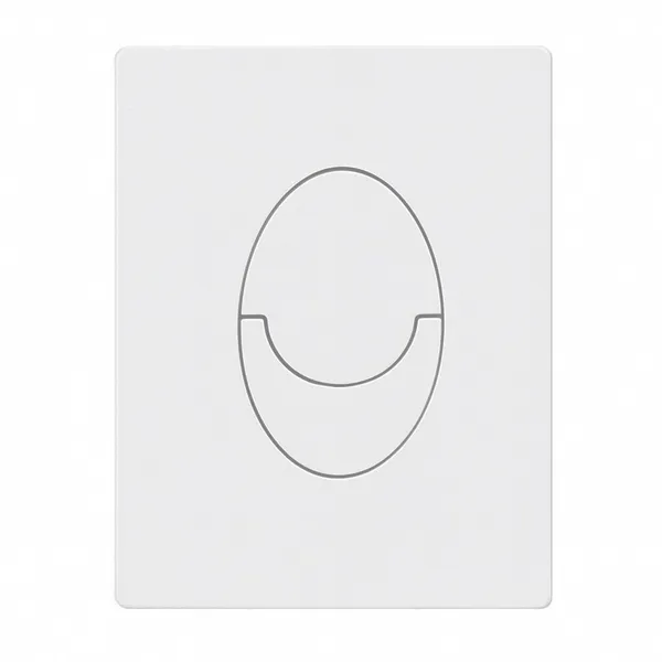 Панель змиву Koer KT-0606-03 157x198x10mm пластикова, кнопка закруглена (колір білий) (KR5713)