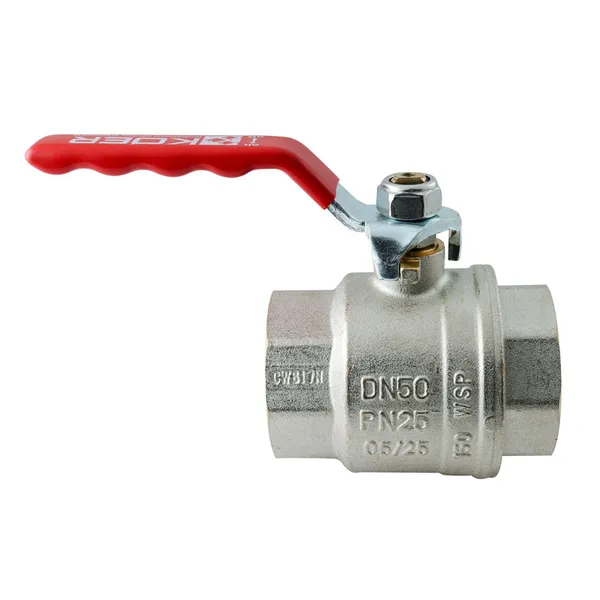 Кран кульовий ГГВ Koer Extreme KE.214-50 - 2" FF ручка "важіль" червона (KR5749)