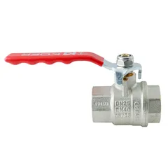 Кран кульовий ГГВ Koer Extreme KE.214-25 - 1" FF ручка "важіль" червона (KR5746)