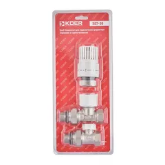 Комплект для підключення радіатора Koer SET-30 - 1/2'' (прямий) з термоголовкою (KR5717)