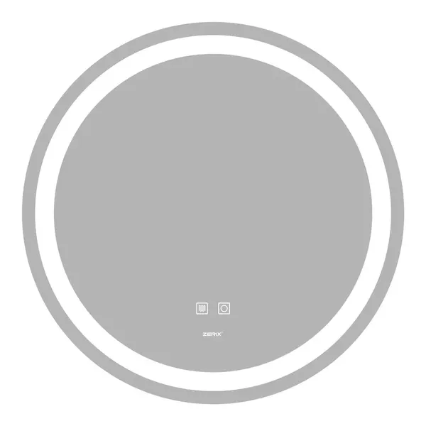 Дзеркало Zerix Solo MC01-60 з LED Touch, Anti-fog, димером, регулятором яскравості (ZX6063)