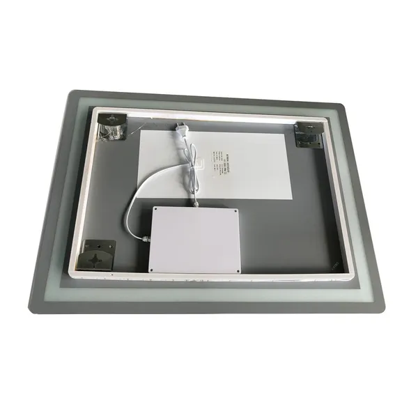 Дзеркало Zerix Sansa MR01-80x60-REVERSE з LED Touch, Anti-fog, димером, регулятором яскравості (ZX6049)