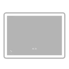 Дзеркало Zerix Mirra MR05-80x60-REVERSE з LED Touch, Anti-fog, димером, регулятором яскравості (ZX6056)