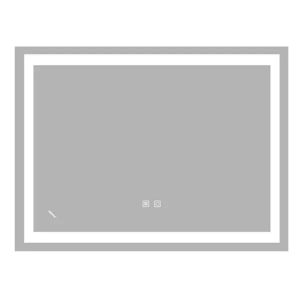 Дзеркало Zerix Kubix MR03-80x60-REVERSE з LED Touch, Anti-fog, димером, регулятором яскравості (ZX6053)