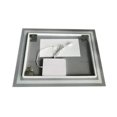 Дзеркало Zerix Kubix MR03-80x60-REVERSE з LED Touch, Anti-fog, димером, регулятором яскравості (ZX6053)