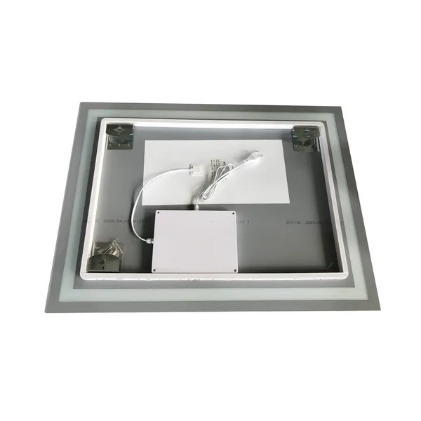 Дзеркало Zerix Kubix MR03-80x60-REVERSE з LED Touch, Anti-fog, димером, регулятором яскравості (ZX6053)
