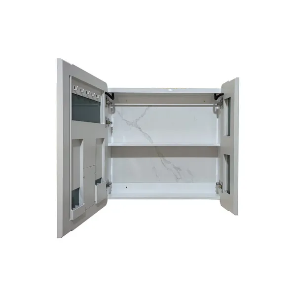 Дзеркальна шафка Mixxus Premium Olivary CM01-80x70x13 з LED Touch, димером, регулятором яскравості (MI8296)