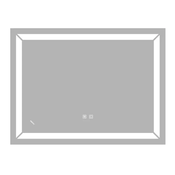 Дзеркало Zerix Kubix MR04-80x60-REVERSE з LED Touch, Anti-fog, димером, регулятором яскравості (ZX6054)