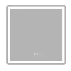 Дзеркало Zerix Mirra MR05-80x80 з LED Touch, Anti-fog, димером, регулятором яскравості (ZX6058)