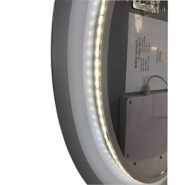 Дзеркало Zerix Fusion MV01-50x70 з LED Touch, Anti-fog, димером, регулятором яскравості (ZX6067)