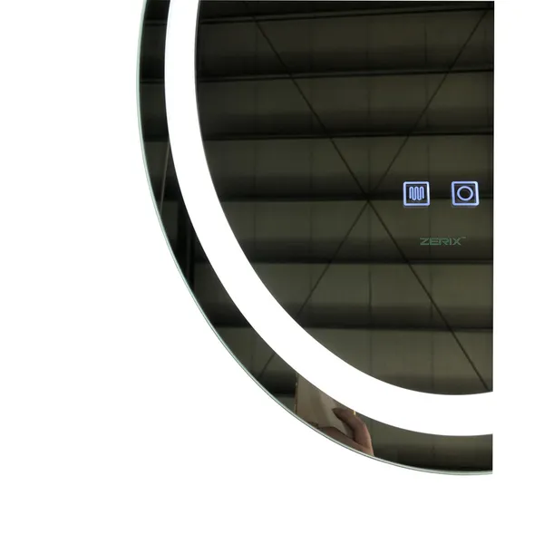 Дзеркало Zerix Fusion MV01-50x70 з LED Touch, Anti-fog, димером, регулятором яскравості (ZX6067)