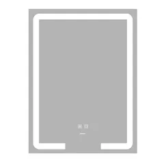 Дзеркало Zerix Prime MR02-50x80 з LED Touch, Anti-fog, димером, регулятором яскравості (ZX6052)