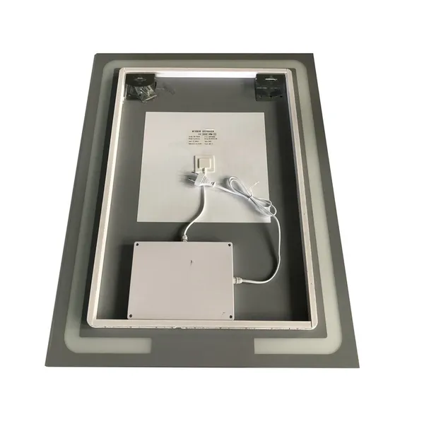 Дзеркало Zerix Prime MR02-50x80 з LED Touch, Anti-fog, димером, регулятором яскравості (ZX6052)