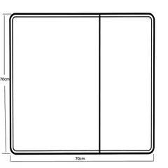 Дзеркальна шафка Mixxus Premium Olivary CM01-70x70x13 з LED Touch, димером, регулятором яскравості (MI8295)